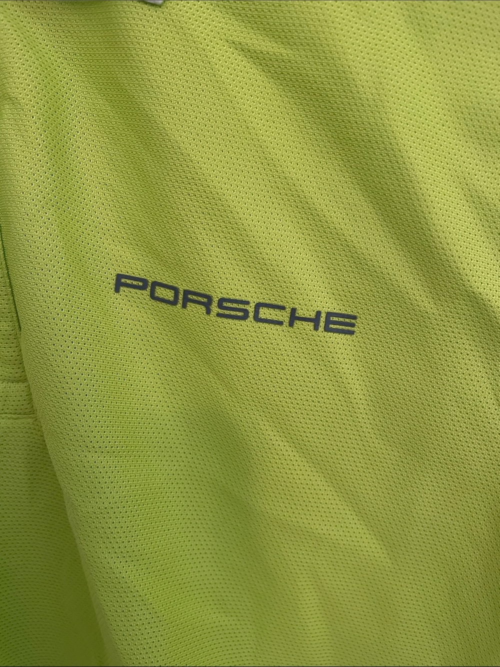 Porsche Design Neon Lime Polo with White Trim-official - Picture 2 of 5